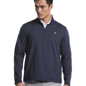 JACK NICKLAUS Golf Navy Blue Quarter Zip Long Sleeve Pullover Men’s Size XL